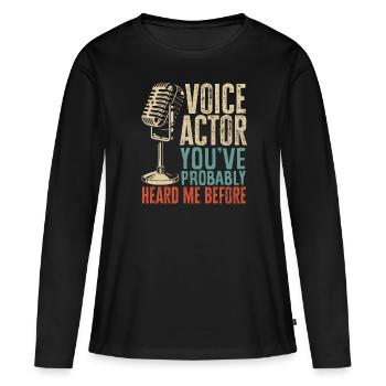 Drôle d’acteur Actrice Cadeau - T-shirt manches longues Premium bio Femme - noir - Devant - Julia (174cm)