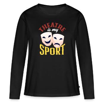 Drôle d’acteur Actrice Cadeau - T-shirt manches longues Premium bio Femme - noir - Devant - Julia (174cm)