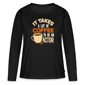 Drôle d’acteur Actrice Cadeau - T-shirt manches longues Premium bio Femme - noir - Devant - Julia (174cm)