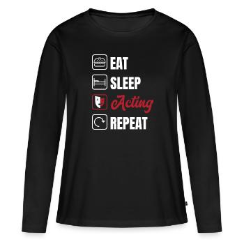 Drôle Acteur Actrice Cadeau - T-shirt manches longues Premium bio Femme - noir - Devant - Julia (174cm)
