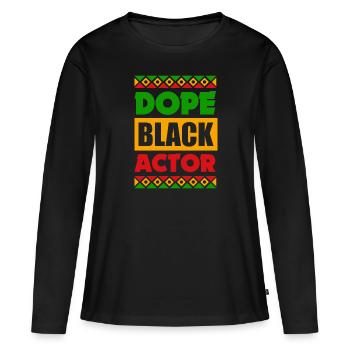 Drôle d’acteur Actrice Cadeau - T-shirt manches longues Premium bio Femme - noir - Devant - Julia (174cm)