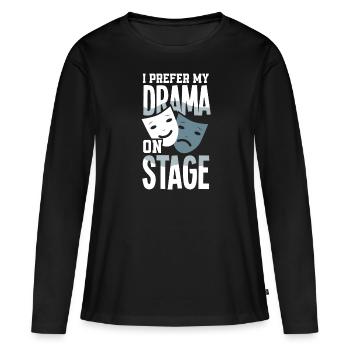 Drôle d’acteur Actrice Cadeau - T-shirt manches longues Premium bio Femme - noir - Devant - Julia (174cm)