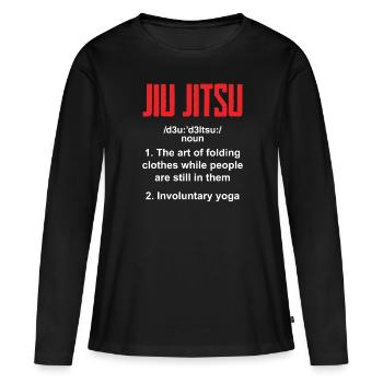 Jiu Jitsu Jiu Jitsu Jiu Jitsu - Frauen Premium Bio Langarmshirt - Schwarz - Vorne - Julia (174cm)