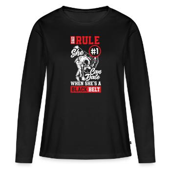 Jiu Jitsu Jiu Jitsu Jiu Jitsu - Frauen Premium Bio Langarmshirt - Schwarz - Vorne - Julia (174cm)