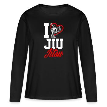 Jiu Jitsu Jiu Jitsu Jiu Jitsu - Frauen Premium Bio Langarmshirt - Schwarz - Vorne - Julia (174cm)