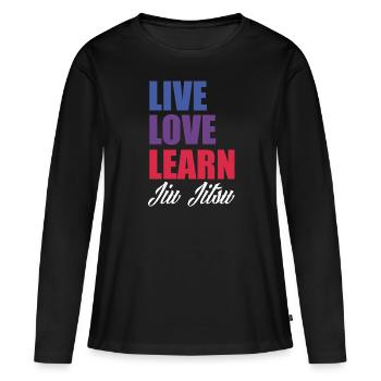 Jiu Jitsu Jiu Jitsu Jiu Jitsu - Frauen Premium Bio Langarmshirt - Schwarz - Vorne - Julia (174cm)