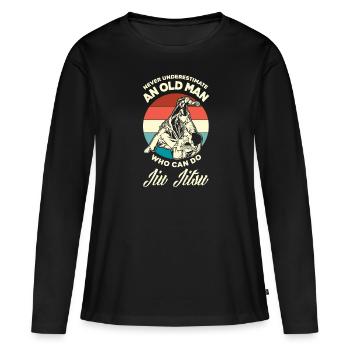 Jiu Jitsu Jiu Jitsu Jiu Jitsu - Frauen Premium Bio Langarmshirt - Schwarz - Vorne - Julia (174cm)