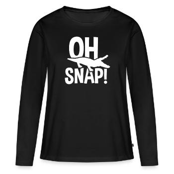 Alligator Alligator Crocodile Crocodile - T-shirt manches longues Premium bio Femme - noir - Devant - Julia (174cm)