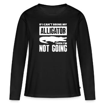 Alligator Alligator Crocodile Crocodile - T-shirt manches longues Premium bio Femme - noir - Devant - Julia (174cm)