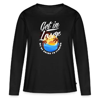 Floride - T-shirt manches longues Premium bio Femme - noir - Devant - Julia (174cm)
