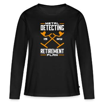 Détecteur de métaux à sondage amusant - T-shirt manches longues Premium bio Femme - noir - Devant - Julia (174cm)