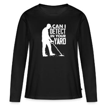 Détecteur de métaux à sondage amusant - T-shirt manches longues Premium bio Femme - noir - Devant - Julia (174cm)