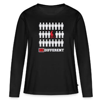 Détecteur de métaux à sondage amusant - T-shirt manches longues Premium bio Femme - noir - Devant - Julia (174cm)
