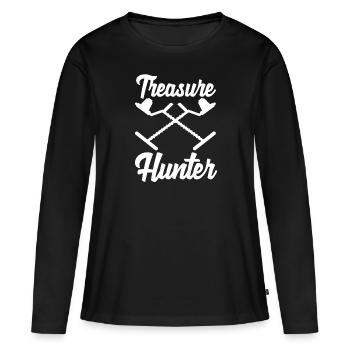 Détecteur de métaux à sondage amusant - T-shirt manches longues Premium bio Femme - noir - Devant - Julia (174cm)