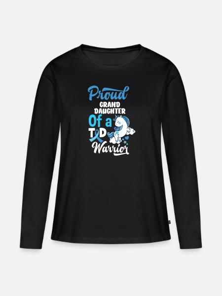T1D Diabetes Typ 1 Diabetiker Geschenk - Premium økologisk langærmet T-shirt til kvinder - sort