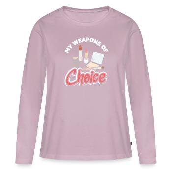 Skin Care Beautician Cosmetics - Women's Premium Organic Long Sleeve Shirt - dusky pink - Front - Julia (174cm)