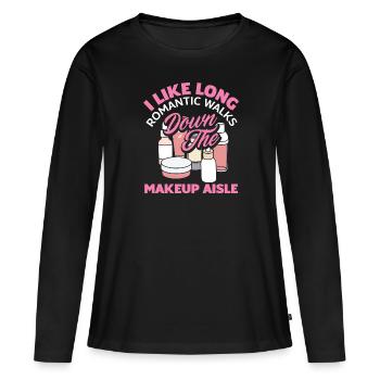Skin Care Beautician Cosmetics - Women's Premium Organic Long Sleeve Shirt - black - Front - Julia (174cm)