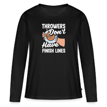 Lancer du disque Athlète Cadeau d’athlète - T-shirt manches longues Premium bio Femme - noir - Devant - Julia (174cm)