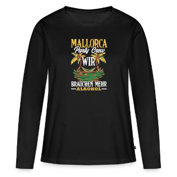 Mallorca Party Crew Mallorca Holidays - Women's Premium Organic Long Sleeve Shirt - black - Front - Julia (174cm)