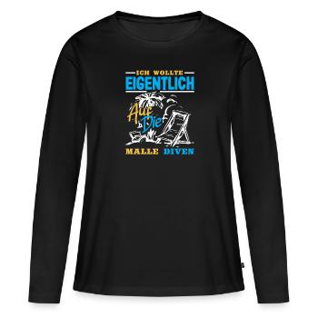 Mallorca Party Crew Mallorca Holidays - Women's Premium Organic Long Sleeve Shirt - black - Front - Julia (174cm)