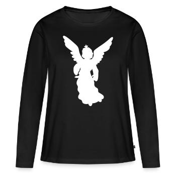 Ange Protecteur Ange Gardien Noël Noël - T-shirt manches longues Premium bio Femme - noir - Devant - Julia (174cm)