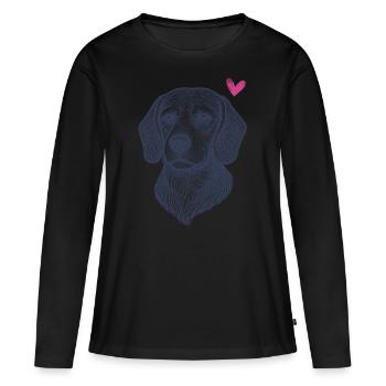 Beagle – Curious, Cute, Unstoppable - Women's Premium Organic Long Sleeve Shirt - black - Front - Julia (174cm)