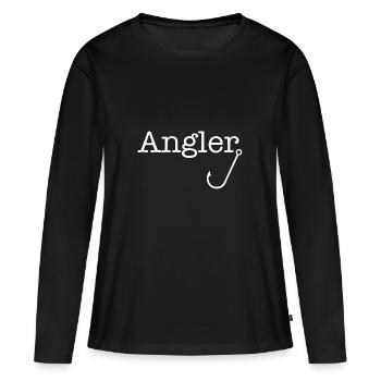 Pêcheur pêcheur - T-shirt manches longues Premium bio Femme - noir - Devant - Julia (174cm)