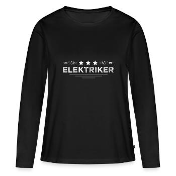 Elektriker Beruf - Frauen Premium Bio Langarmshirt - Schwarz - Vorne - Julia (174cm)