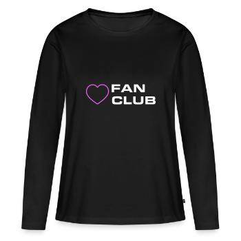 Club des fans - T-shirt manches longues Premium bio Femme - noir - Devant - Julia (174cm)