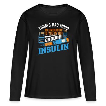 Diabetes Awareness Blue Diabetes Band Diabetes - Women's Premium Organic Long Sleeve Shirt - black - Front - Julia (174cm)
