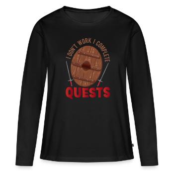 Live Action Jeu de rôle Larp Larper Fantasy - T-shirt manches longues Premium bio Femme - noir - Devant - Julia (174cm)
