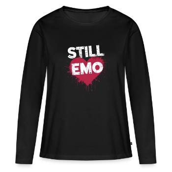 Toujours Emo ! Emo Goth Alternative - T-shirt manches longues Premium bio Femme - noir - Devant - Julia (174cm)