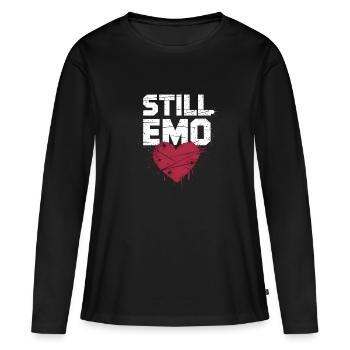 Toujours Emo ! Emo Goth Alternative - T-shirt manches longues Premium bio Femme - noir - Devant - Julia (174cm)