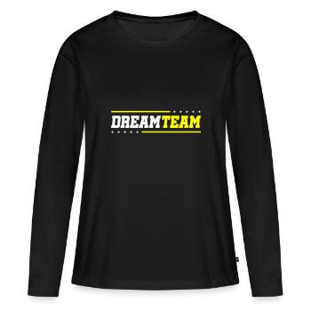 Équipe de rêve - T-shirt manches longues Premium bio Femme - noir - Devant - Julia (174cm)