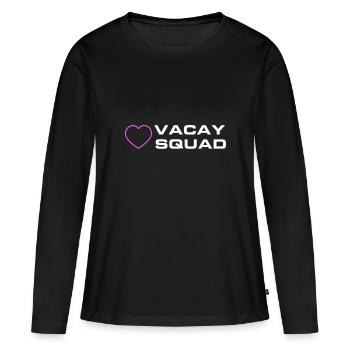 Vacay Squad - Frauen Premium Bio Langarmshirt - Schwarz - Vorne - Julia (174cm)