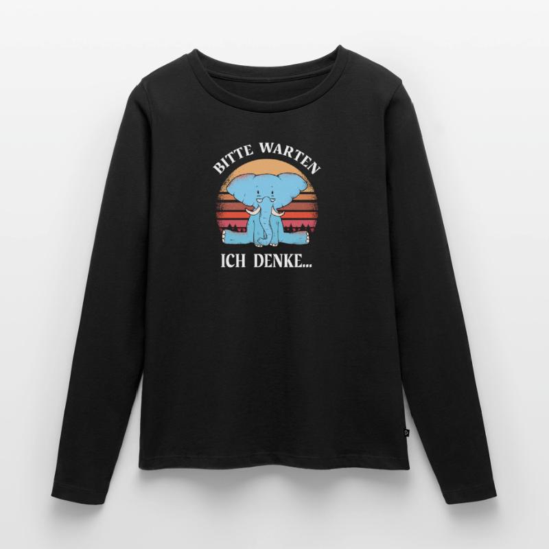 Ich denke Programmierer Computer Nerd Sprüche cool Frauen Premium Bio Langarmshirt