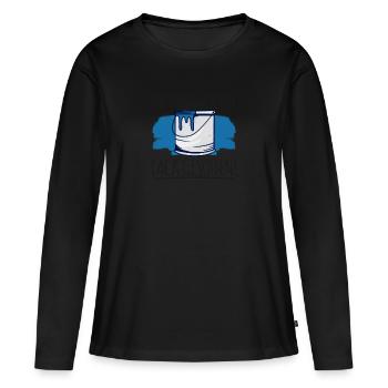 Ihr Habt doch alle Lack gesoffen Dumme Menschen - Frauen Premium Bio Langarmshirt - Schwarz - Vorne - Julia (174cm)