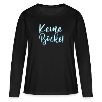 Keine Böcke - Frauen Premium Bio Langarmshirt - Schwarz - Vorne - Julia (174cm)