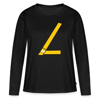 Ceinture de sécurité à boucler - T-shirt manches longues Premium bio Femme - noir - Devant - Julia (174cm)