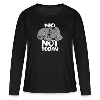 No Not Today Not Tomorrow - T-shirt manches longues Premium bio Femme - noir - Devant - Julia (174cm)