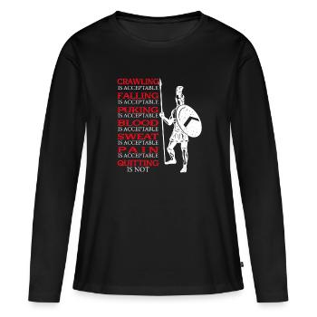 Spartiates Molon Labe - T-shirt manches longues Premium bio Femme - noir - Devant - Julia (174cm)