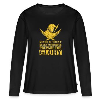 Spartiates Molon Labe - T-shirt manches longues Premium bio Femme - noir - Devant - Julia (174cm)