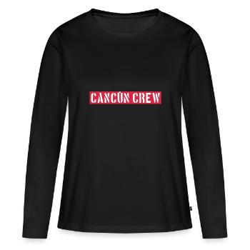 Équipage Cancun - T-shirt manches longues Premium bio Femme - noir - Devant - Julia (174cm)