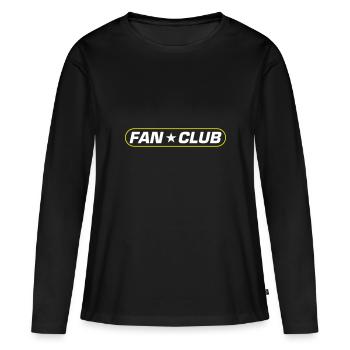 Fan Club - T-shirt manches longues Premium bio Femme - noir - Devant - Julia (174cm)