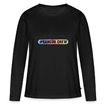 Équipage Cancun - T-shirt manches longues Premium bio Femme - noir - Devant - Julia (174cm)