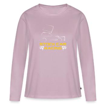 BRISCA Stock Car Racing car with chequered flags - Women's Premium Organic Long Sleeve Shirt - dusky pink - Front - Julia (174cm)
