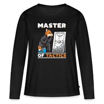 Entraîneur de football tactique entraîneur coentraîneur - T-shirt manches longues Premium bio Femme - noir - Devant - Julia (174cm)