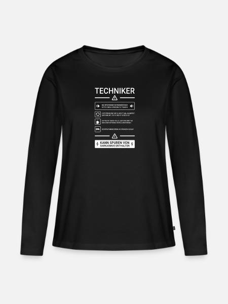 Staatlich geprüfter Techniker I Abschlussprüfung - Frauen Premium Bio Langarmshirt - Schwarz