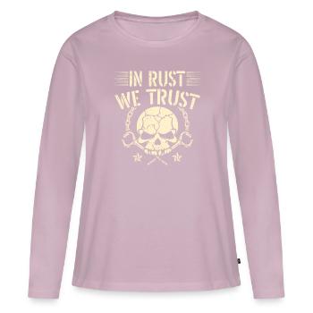 Chez Rust, nous comptons sur Blacksmith Bladesmith - T-shirt manches longues Premium bio Femme - rose poudré - Devant - Julia (174cm)