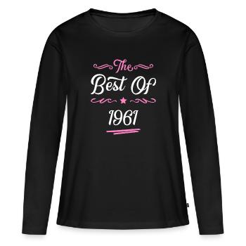 1961 best of - Women's Premium Organic Long Sleeve Shirt - black - Front - Julia (174cm)